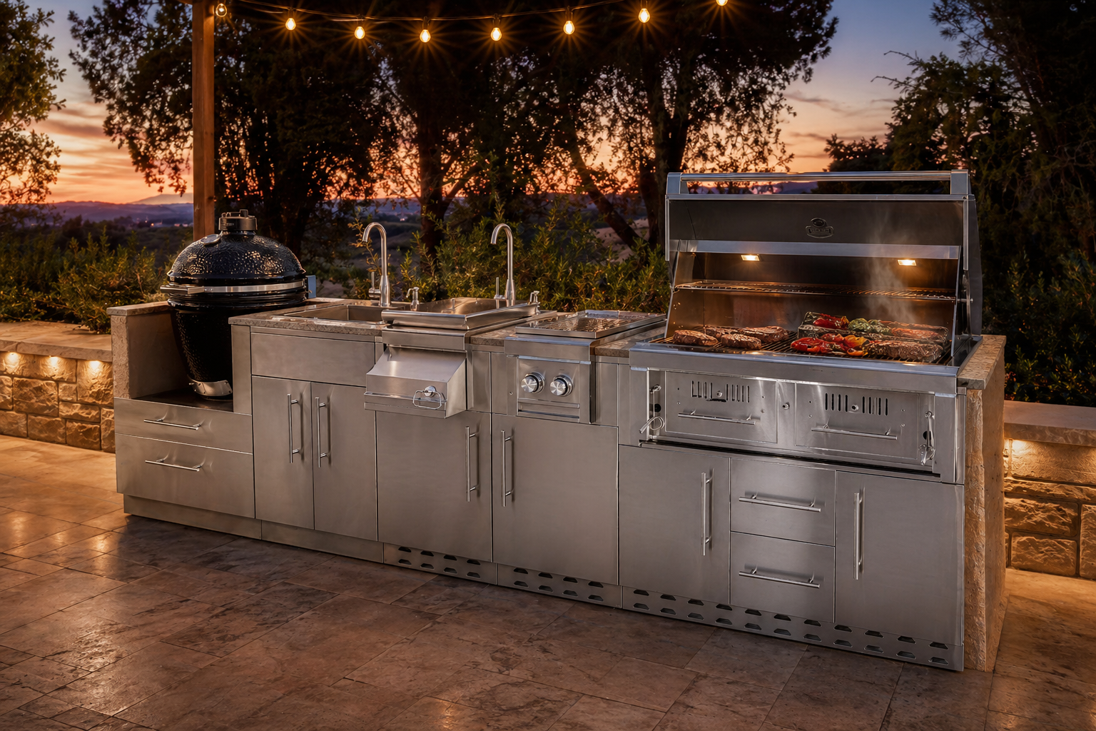 Grill line at last light