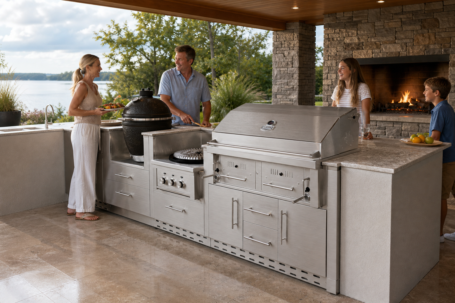 Fireplace terrace