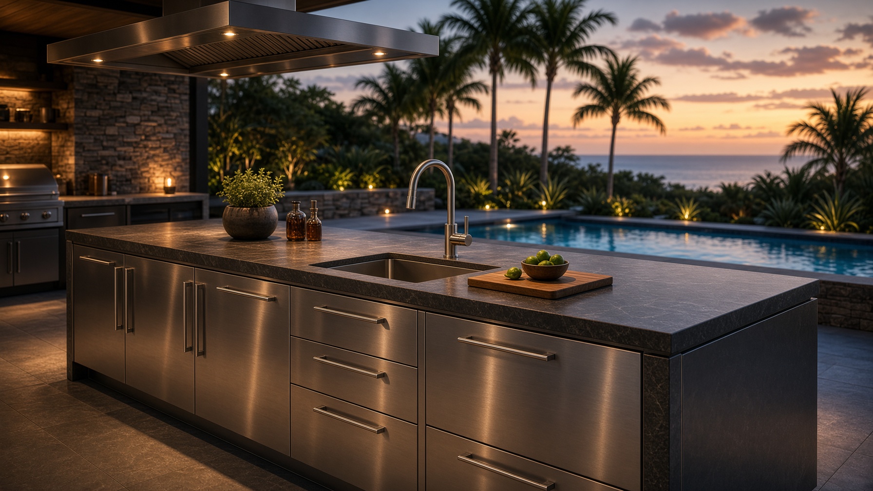 Infinity edge kitchen
